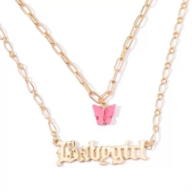 Combo of 2 Gold Plated Layered Pendant