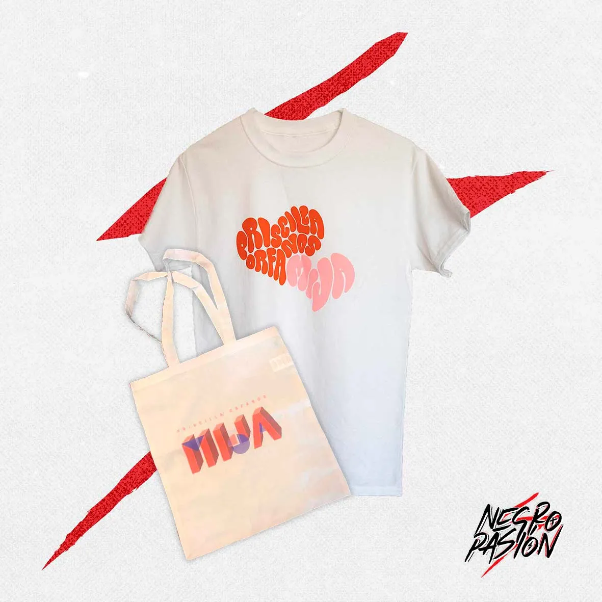 Combo Oficial - Priscilla Orfanos - Camiseta   Bolsa