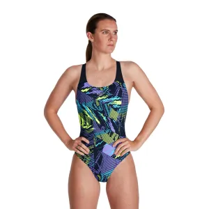 COSTUME DONNA PISCINA SPEEDO NUOTO INTERO FANTASIA DARK BLUE