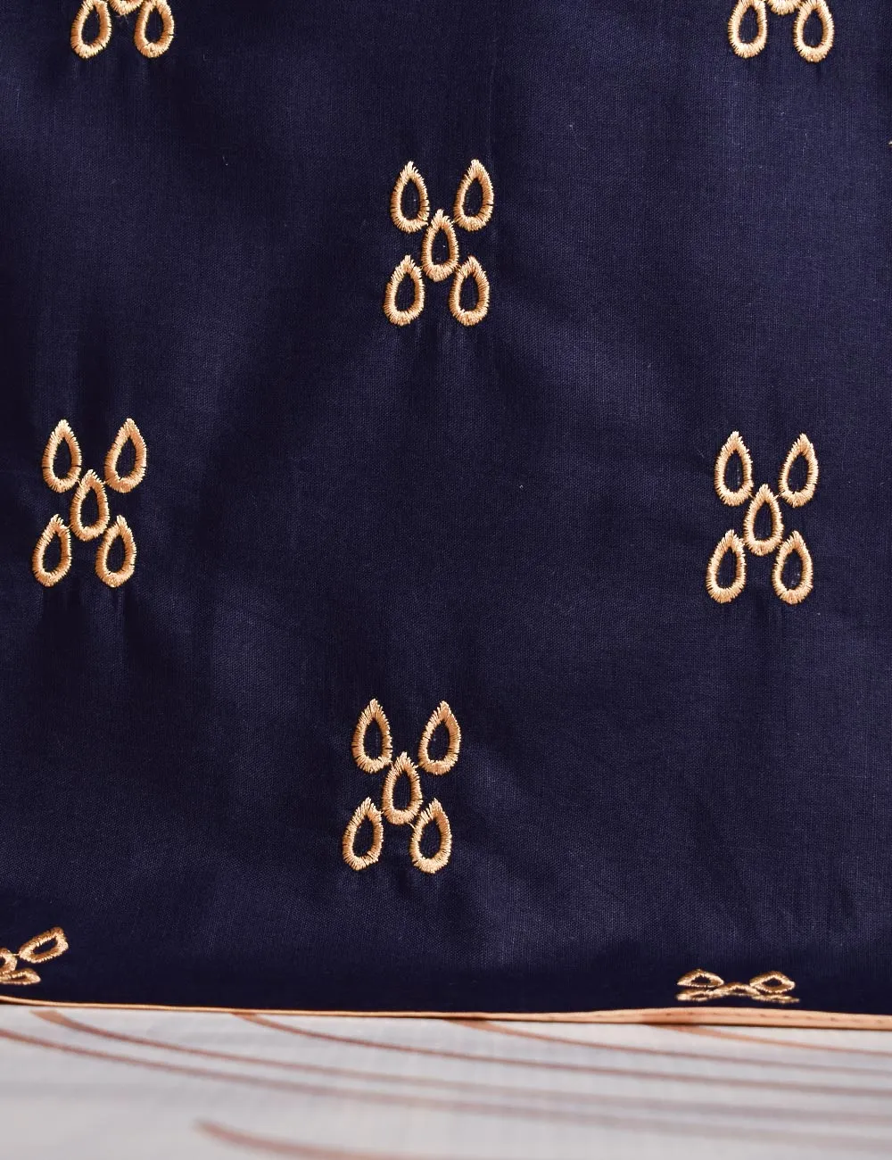 Cotton Embroidered Stitched Kurti - Tulip (TS-059C-DarkBlue)