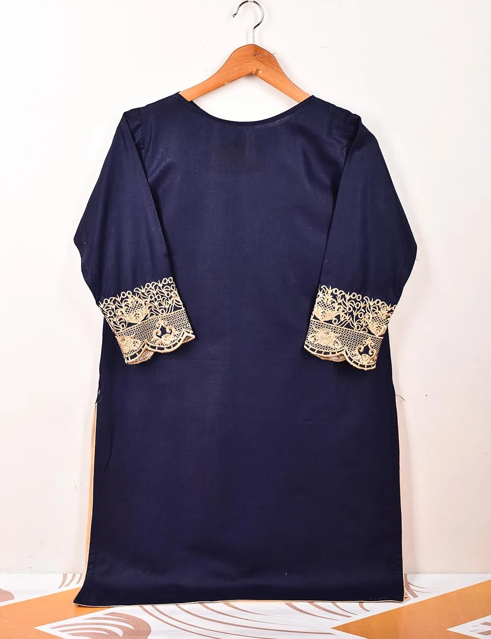 Cotton Embroidered Stitched Kurti - Tulip (TS-059C-DarkBlue)