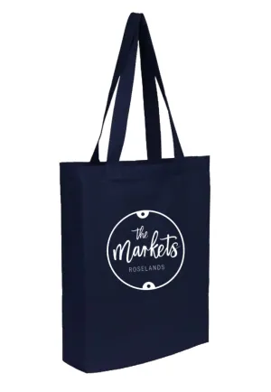 Cotton Tote With Base Gusset Only - Navy - CTN-TT-NV-BTM