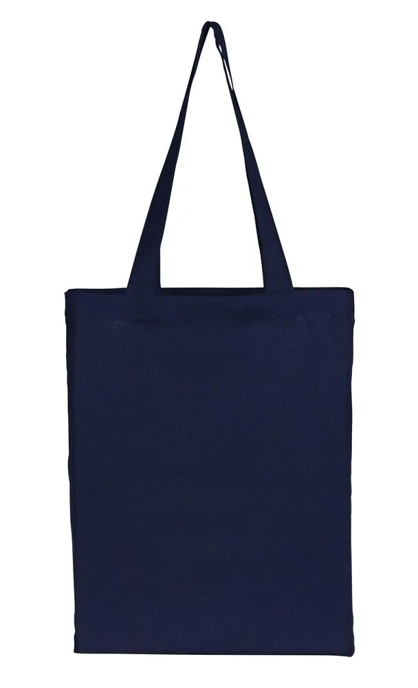 Cotton Tote With Base Gusset Only - Navy - CTN-TT-NV-BTM