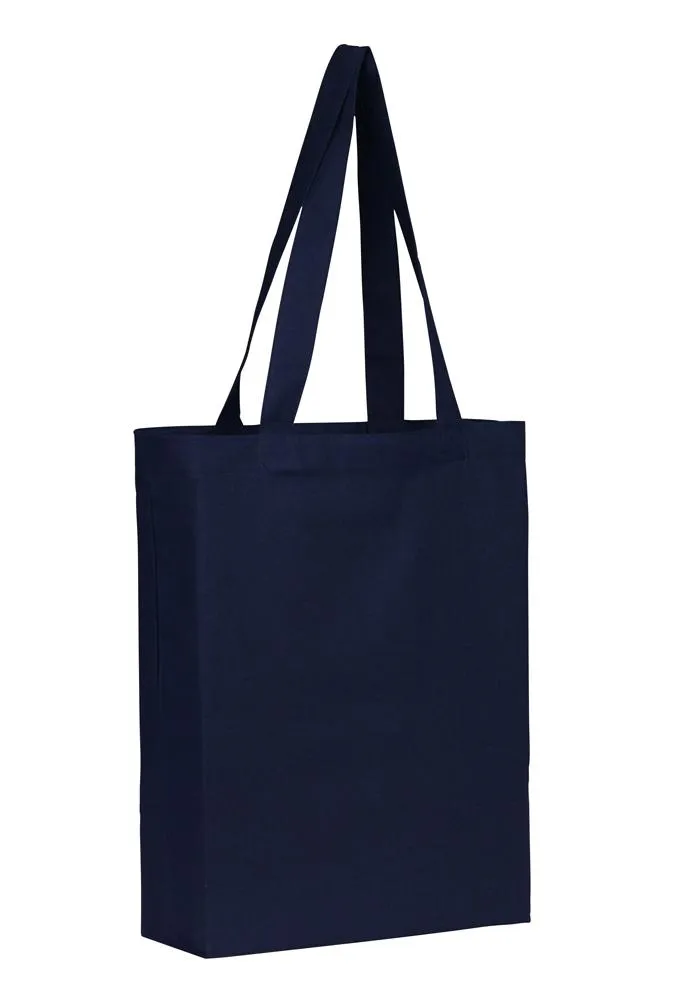 Cotton Tote With Base Gusset Only - Navy - CTN-TT-NV-BTM