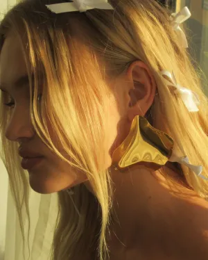 CRINKLE STUD EARRING
