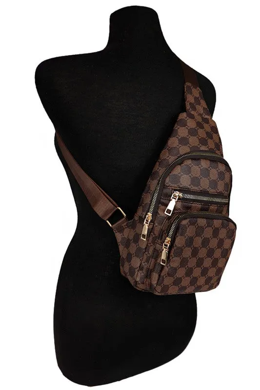 Crossbody Backpack in Brown