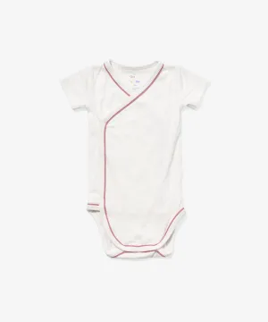 Crossbody Short Sleeve One-piece, Rose Piping
