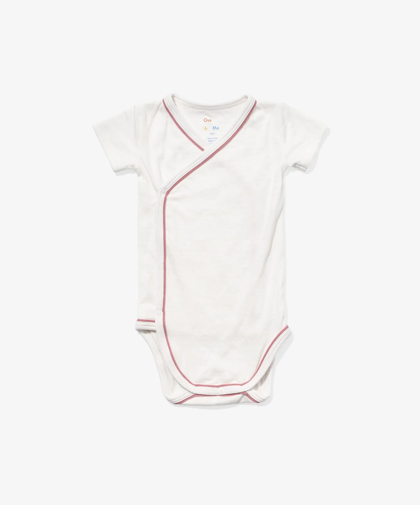Crossbody Short Sleeve One-piece, Rose Piping