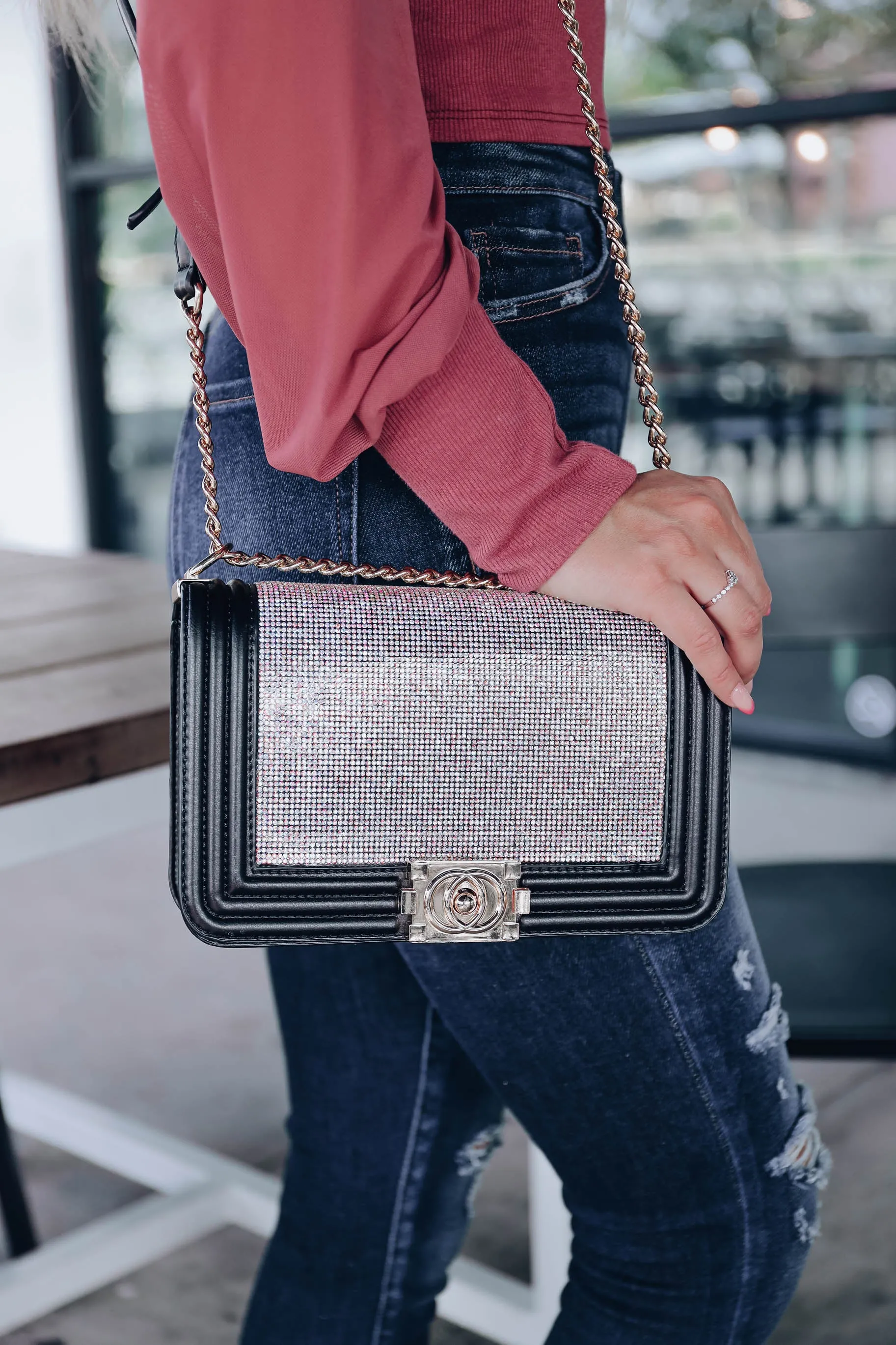 Crystal Crossbody - Black AB