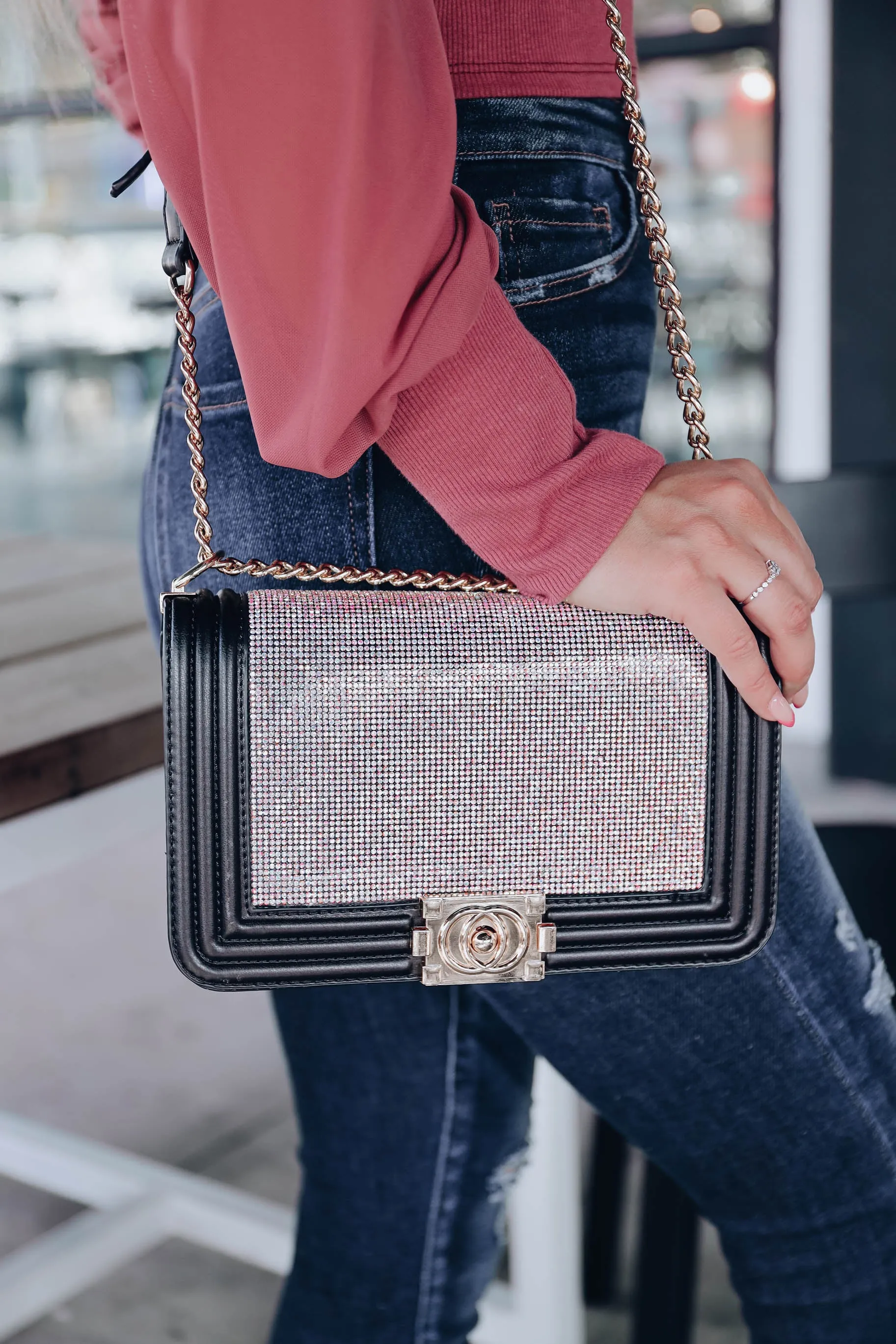 Crystal Crossbody - Black AB