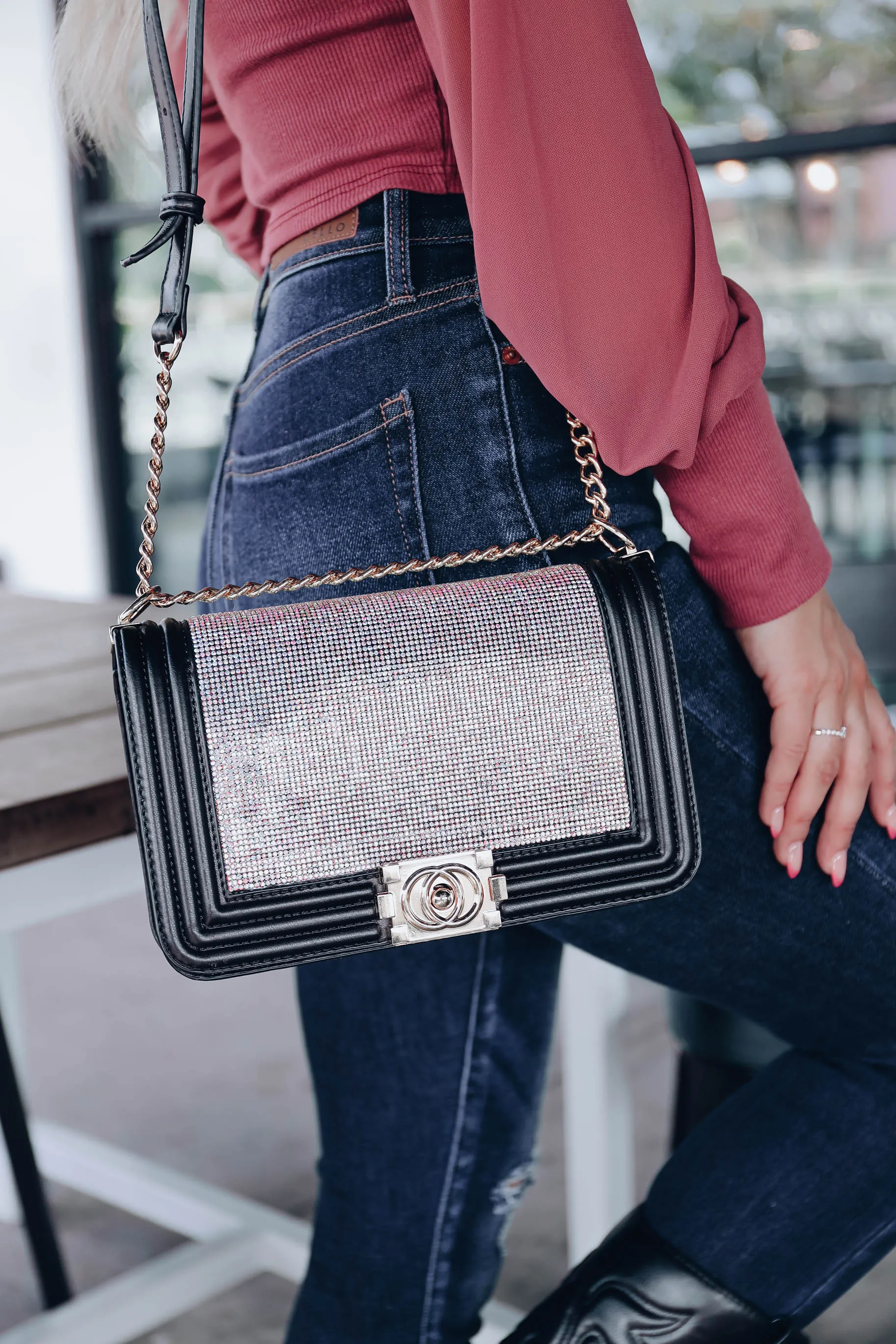 Crystal Crossbody - Black AB