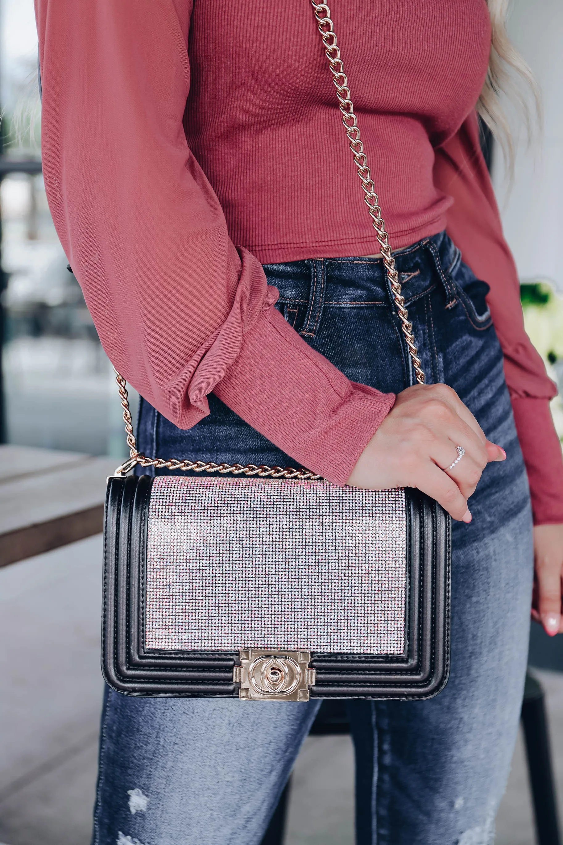 Crystal Crossbody - Black AB