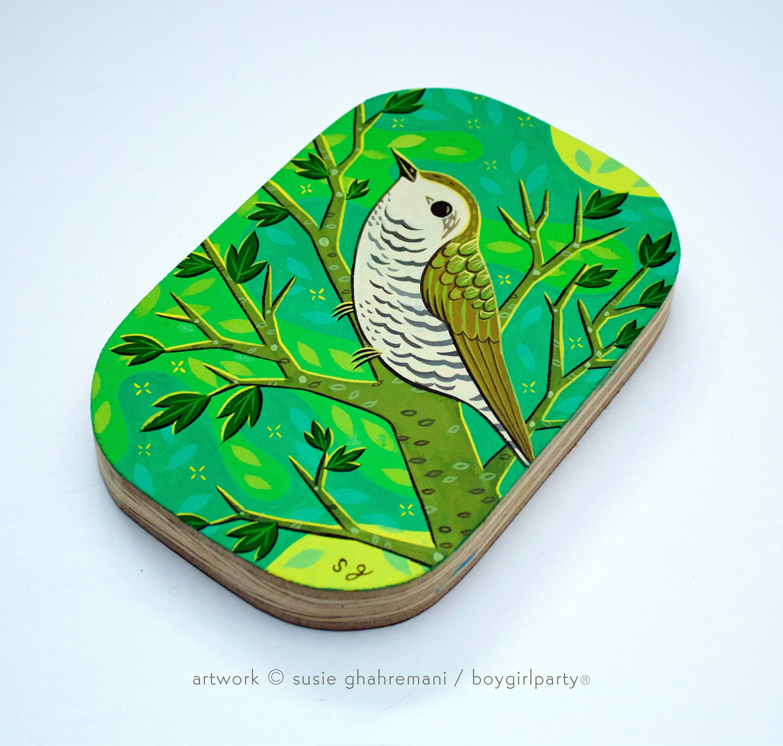 Cuckoo Bird Original Painting -- Artwork by Susie Ghahremani