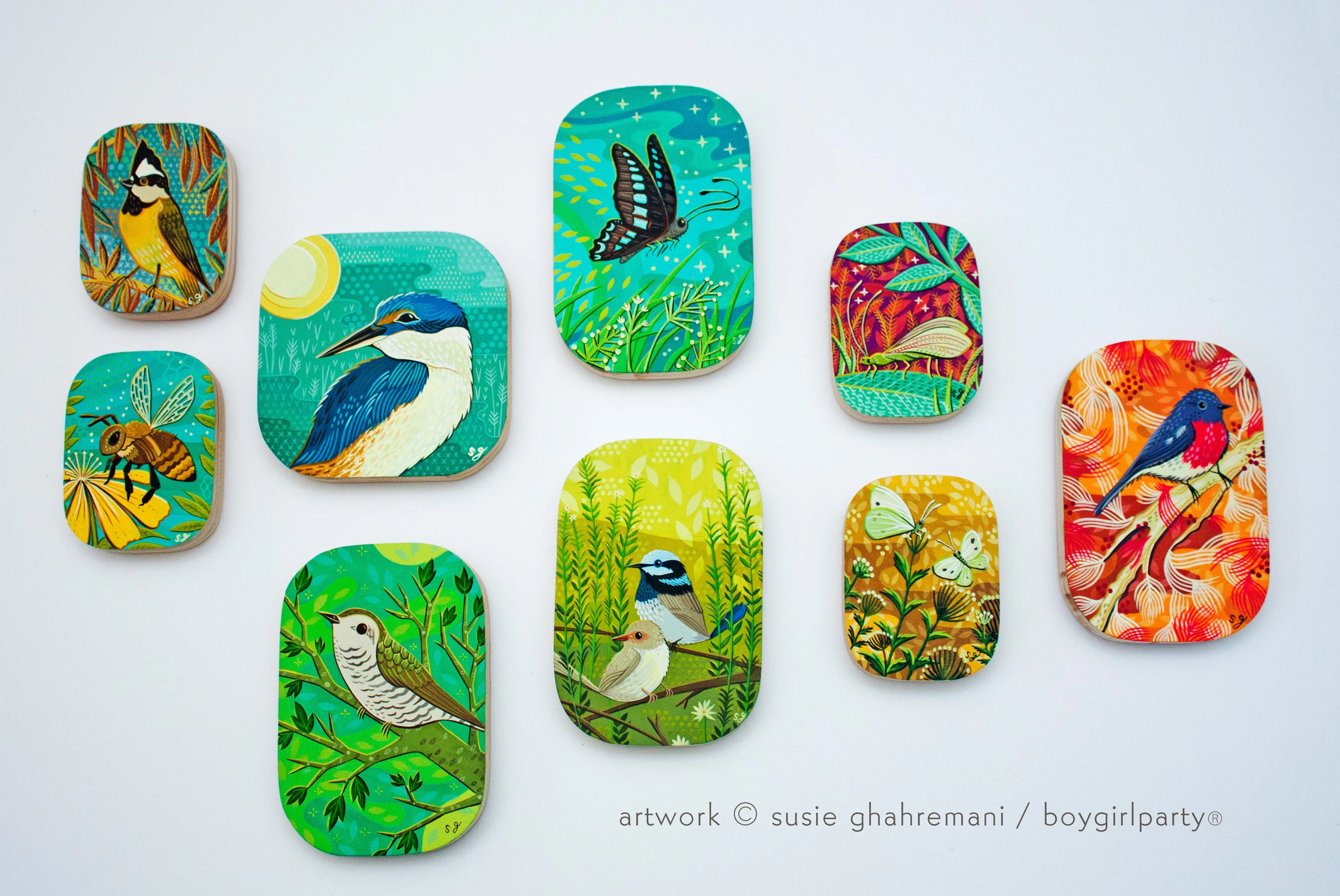 Cuckoo Bird Original Painting -- Artwork by Susie Ghahremani