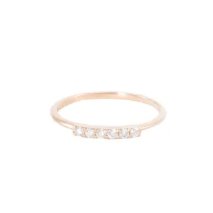 Curve Diamond Bar Ring