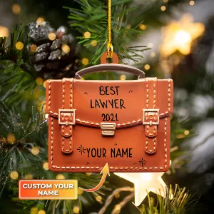 Custom Shaped Ornament - Lawyer Ornament 099, Personalized Best Lawyer Christmas Ornament, Lawyer-Judge-Future Attorney Briefcase Ornament, Xmas Gift- DAT93