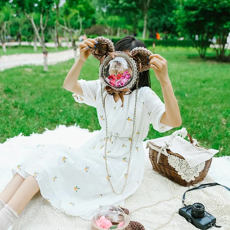 Cute Teddy Bear Crochet Crossbody Purse Teddy Bear Crochet Shoulder Bag for Girl Teddy Bear Crochet Crossbody Purses