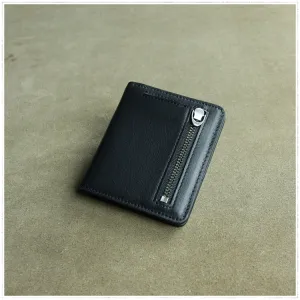 Cute Women Green Leather Small Bifold Wallet Billfold Wallet with Coin Pocket For Women
