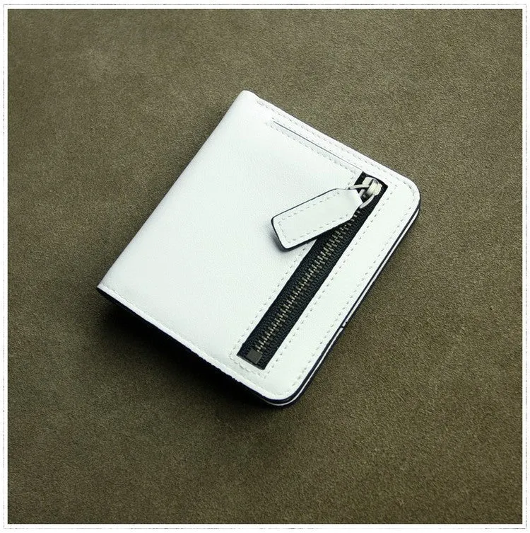 Cute Women Green Leather Small Bifold Wallet Billfold Wallet with Coin Pocket For Women