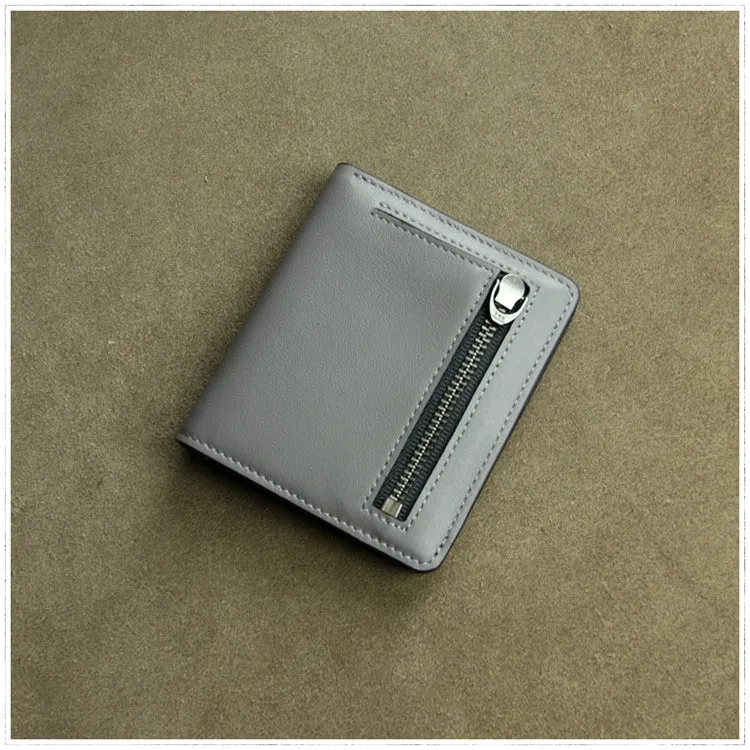 Cute Women Green Leather Small Bifold Wallet Billfold Wallet with Coin Pocket For Women