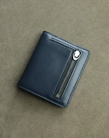 Cute Women Green Leather Small Bifold Wallet Billfold Wallet with Coin Pocket For Women