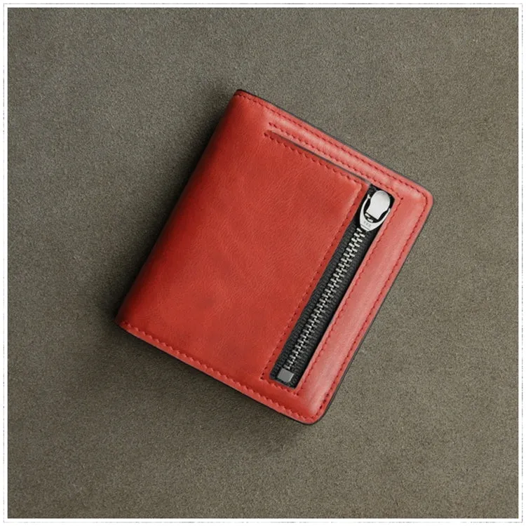 Cute Women Green Leather Small Bifold Wallet Billfold Wallet with Coin Pocket For Women