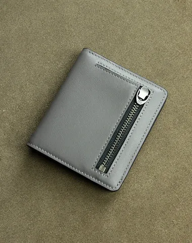 Cute Women Green Leather Small Bifold Wallet Billfold Wallet with Coin Pocket For Women