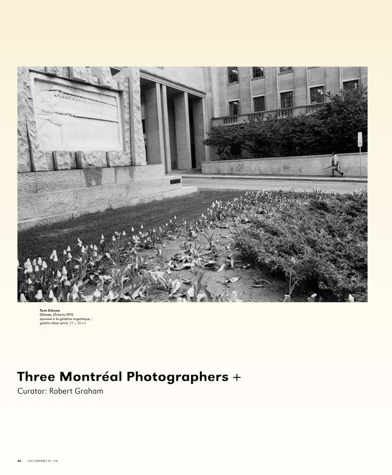 CV118 - Robert Graham, Trois Photographes Montréalais   — Zoë Tousignant