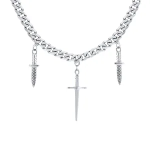 Dagger Stack Cuban Necklace
