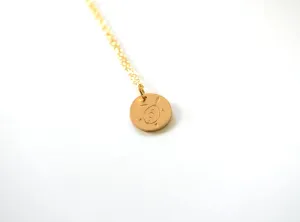Dainty 14k gold filled turtle necklace