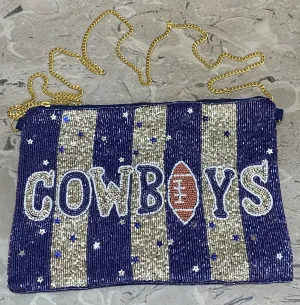 Dallas Cowboys Beaded Crossbody Bag
