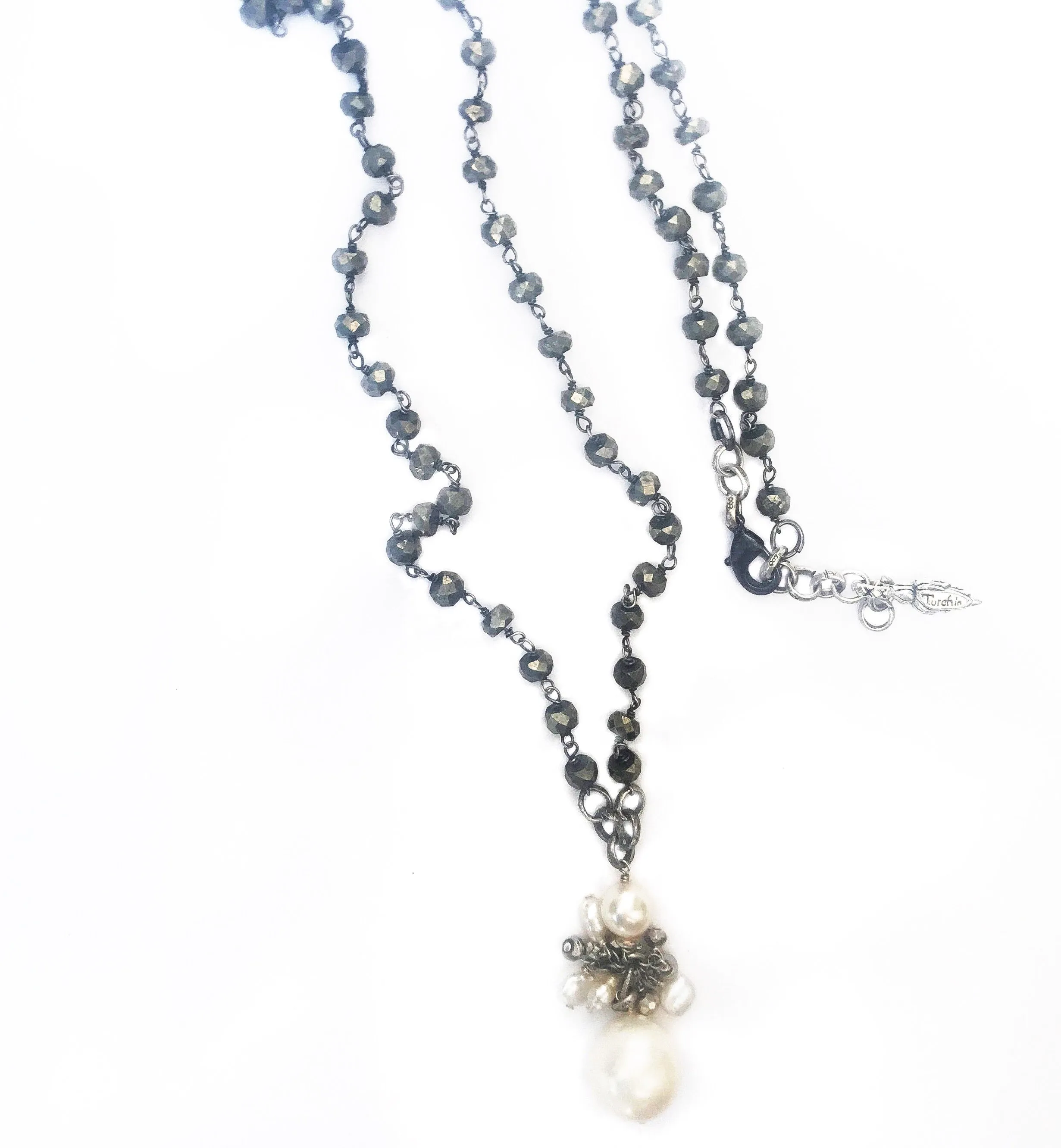 Delicate Gemstone and Pearl Dangly Necklace