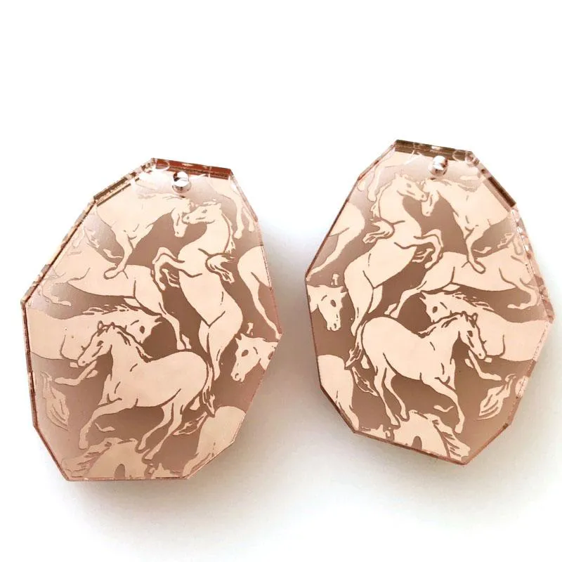 Deluxe: Stampede Geo Chunk Charms - 2 PAIRS