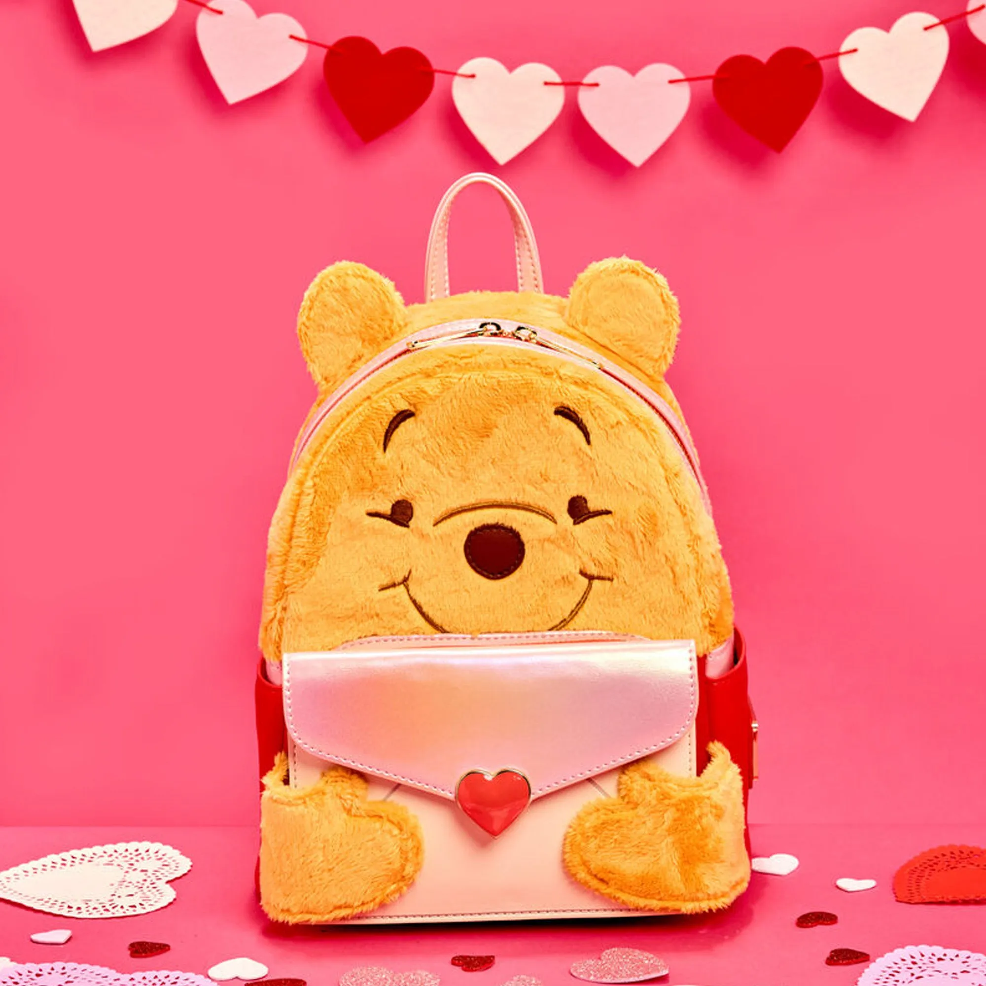 Disney Loungefly Winnie The Pooh & Piglet Love Letter Cosplay Mini Backpack