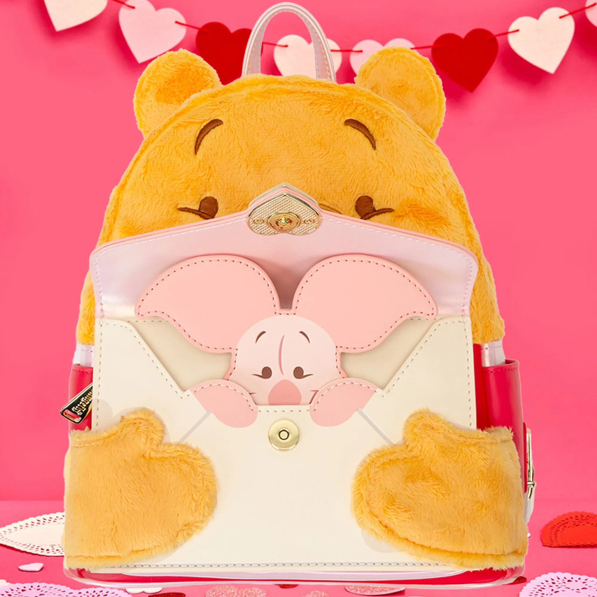 Disney Loungefly Winnie The Pooh & Piglet Love Letter Cosplay Mini Backpack