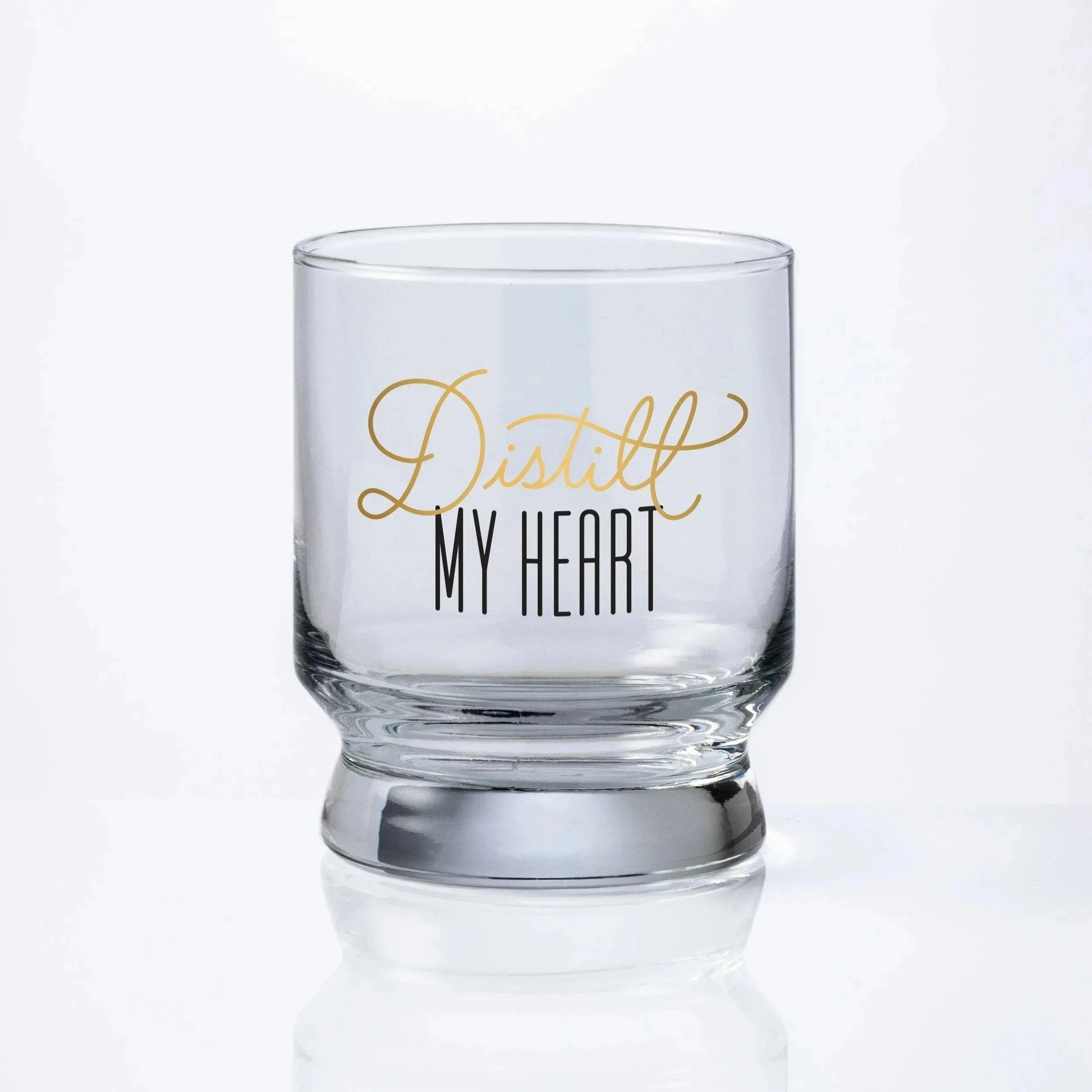 Distill My Heart Lowball Glass
