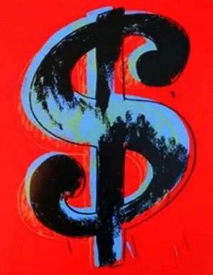 Dollar Sign  by  Andy Warhol