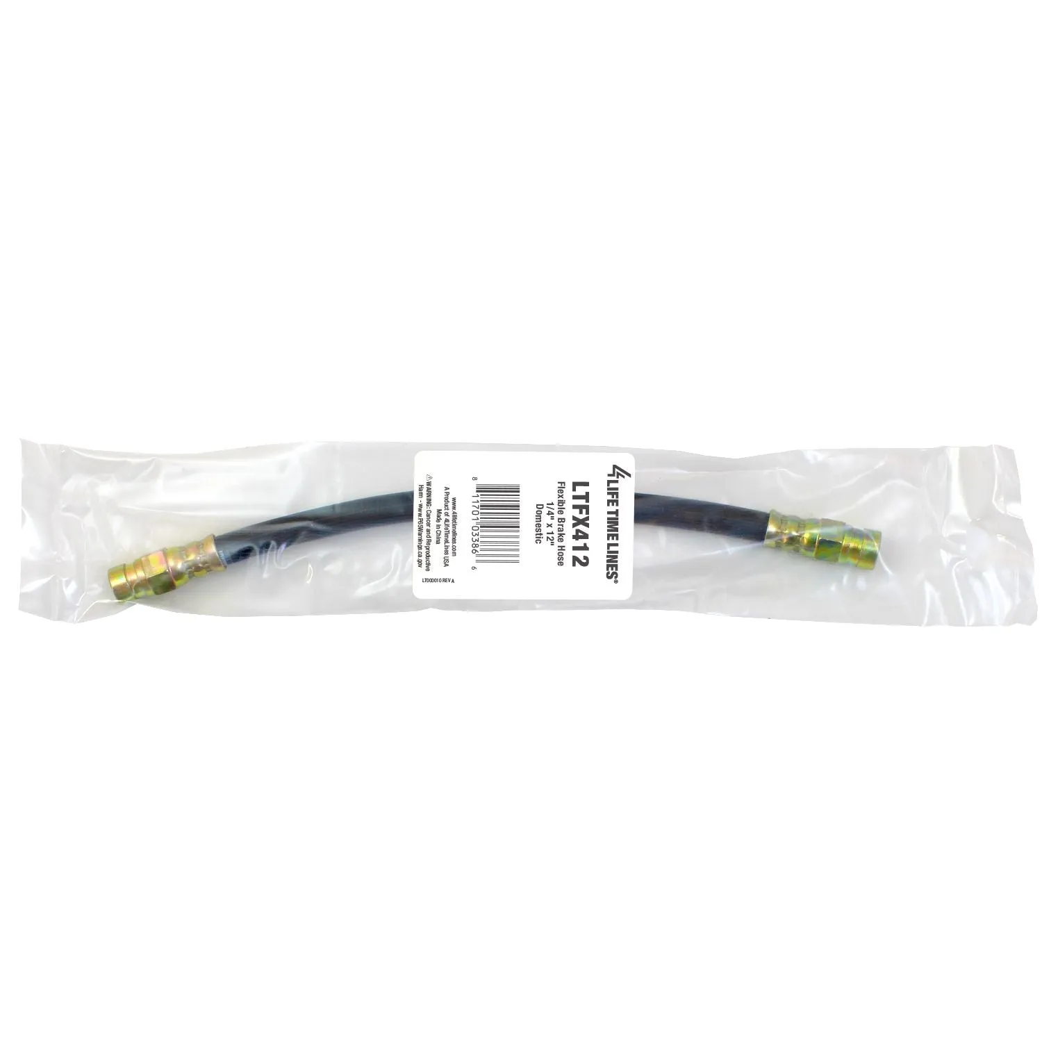 Domestic Flexible Brake Line 1/4 x 12"