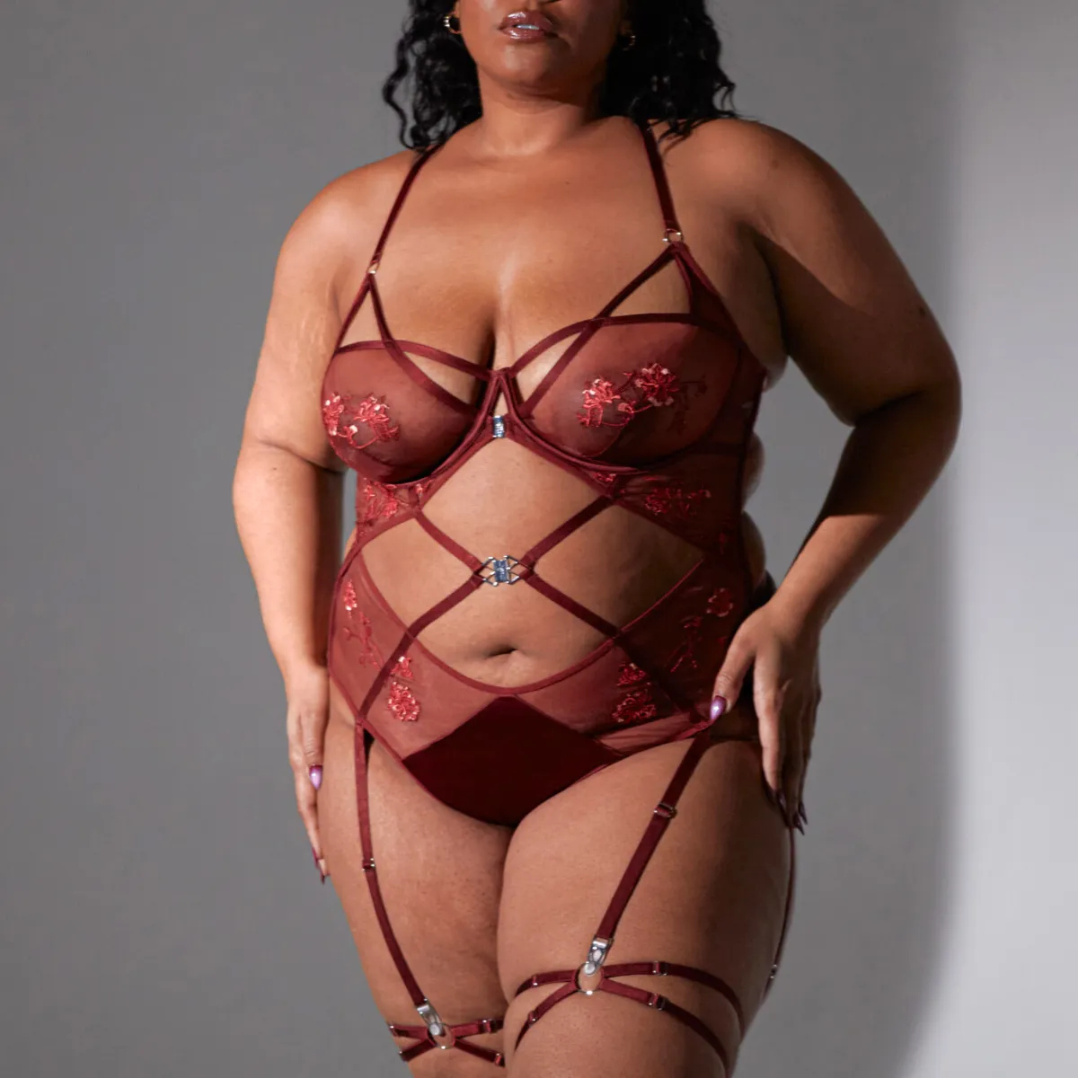 Dryad Playsuit - Burgundy