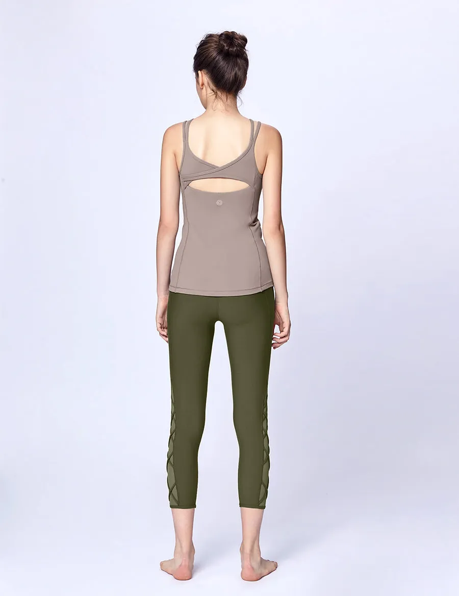 easyoga LA-VEDA Being True Tank - C7 Khaki