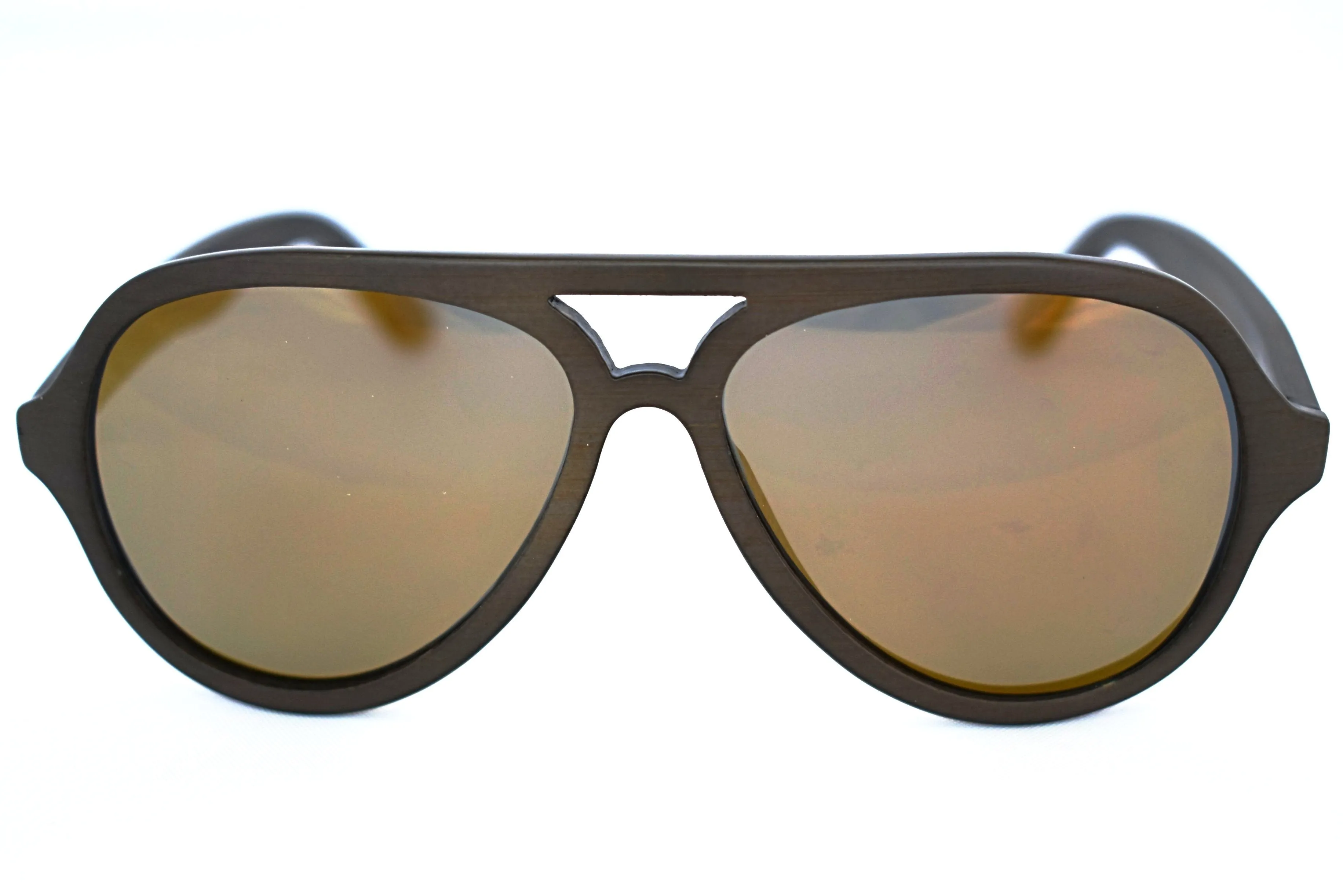 Ebony Bamboo Aviator Sunglassess - Clark