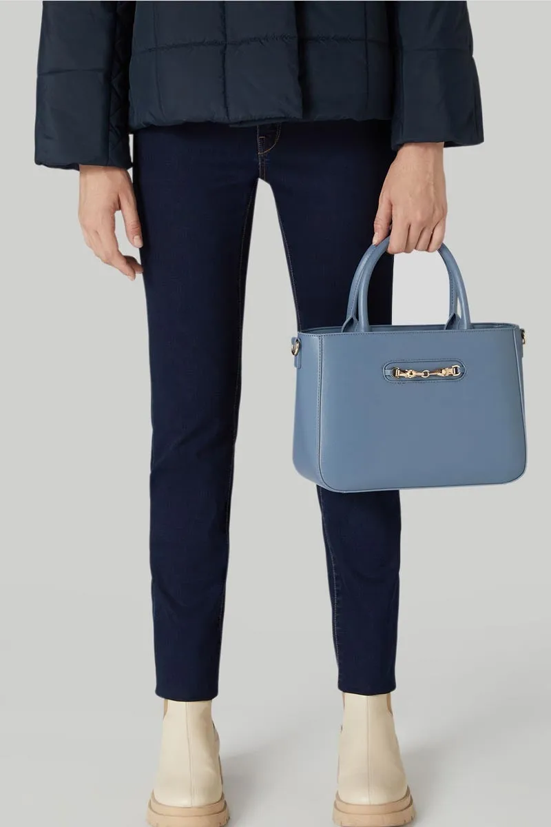 Eden Tote MD Palmellato Ecoleather - Steel Blue