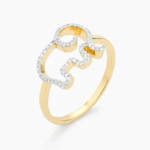 Elephant Mom Statement Ring