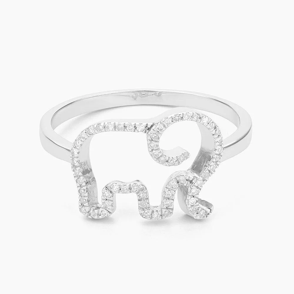 Elephant Mom Statement Ring