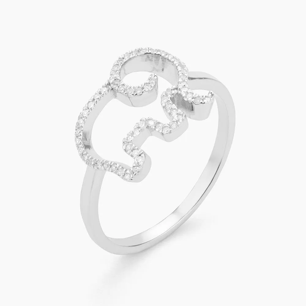 Elephant Mom Statement Ring