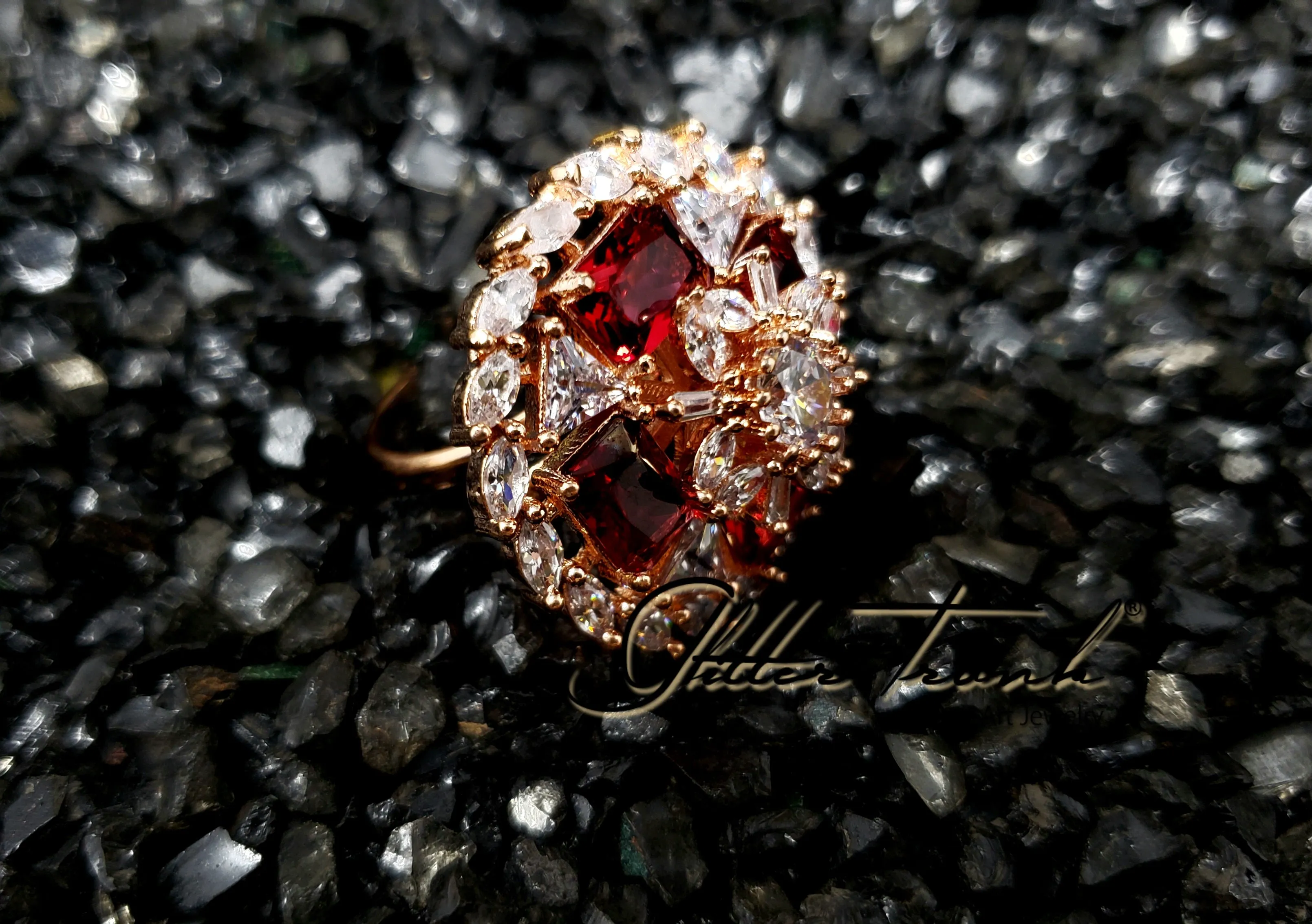 Ella Rose Gold Statement Ring