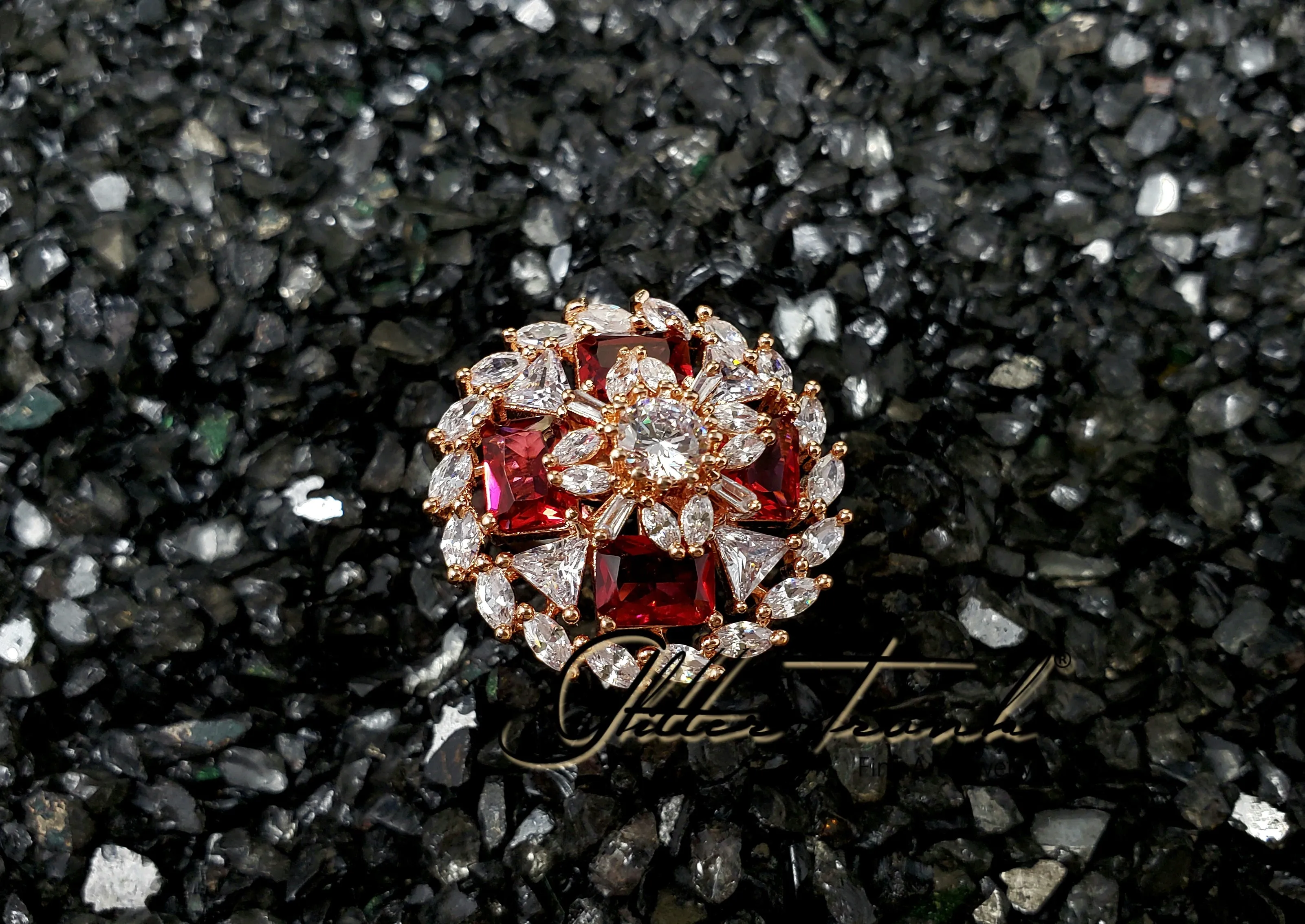 Ella Rose Gold Statement Ring