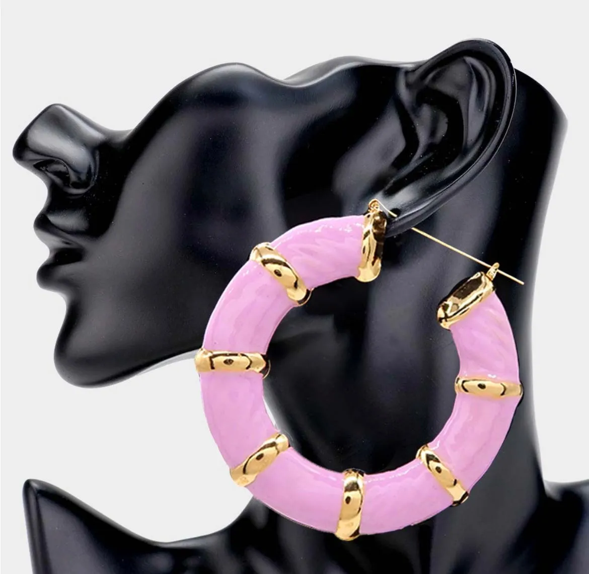 ENAMEL BAMBOO HOOPS