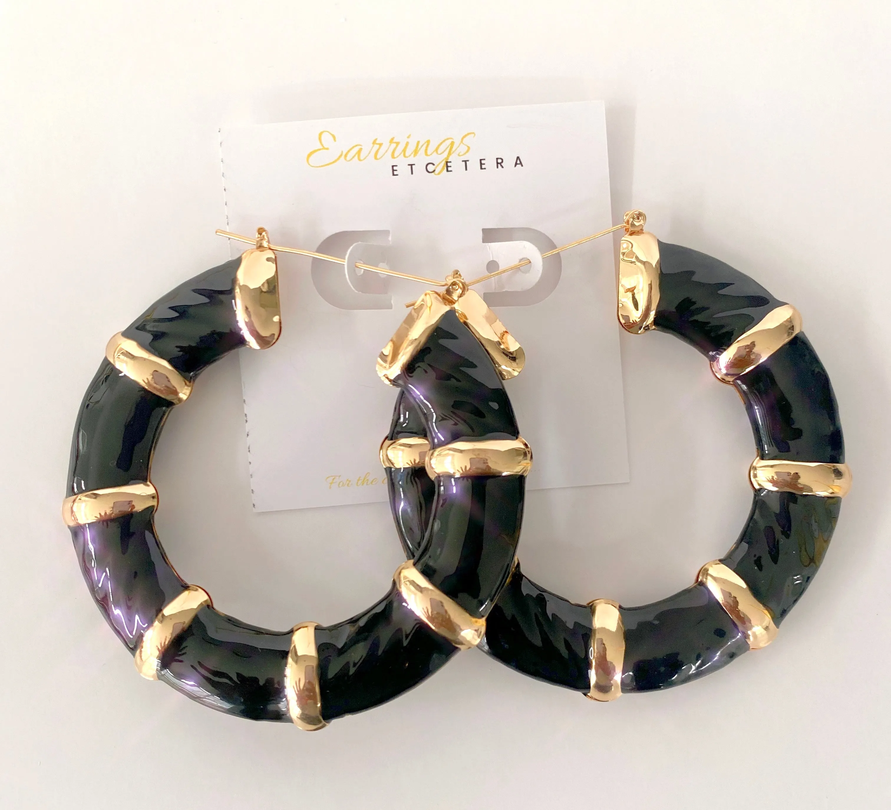 ENAMEL BAMBOO HOOPS