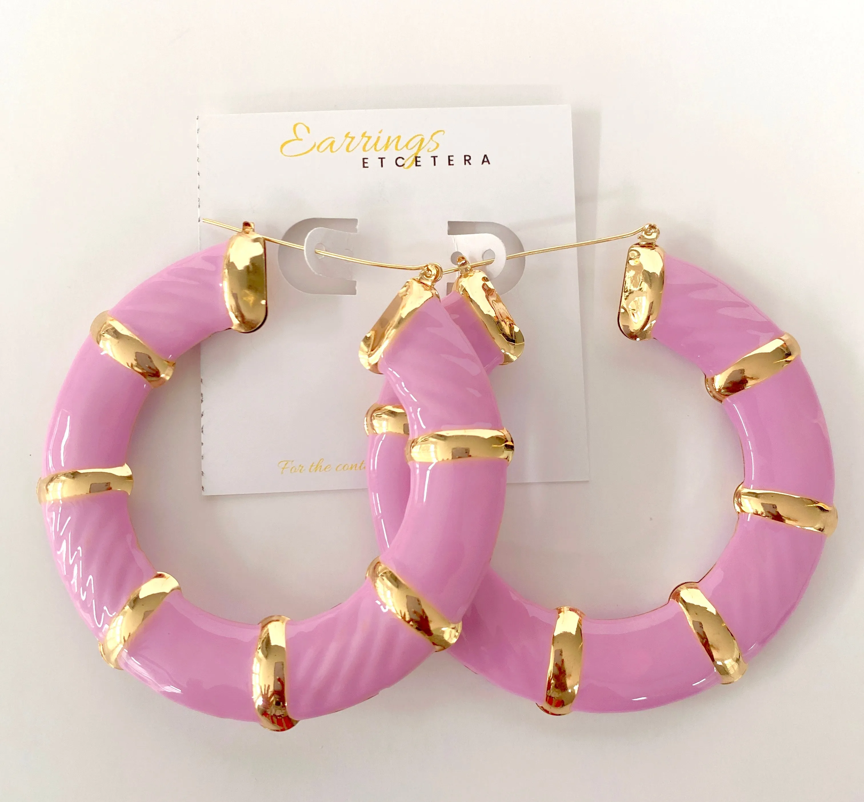 ENAMEL BAMBOO HOOPS